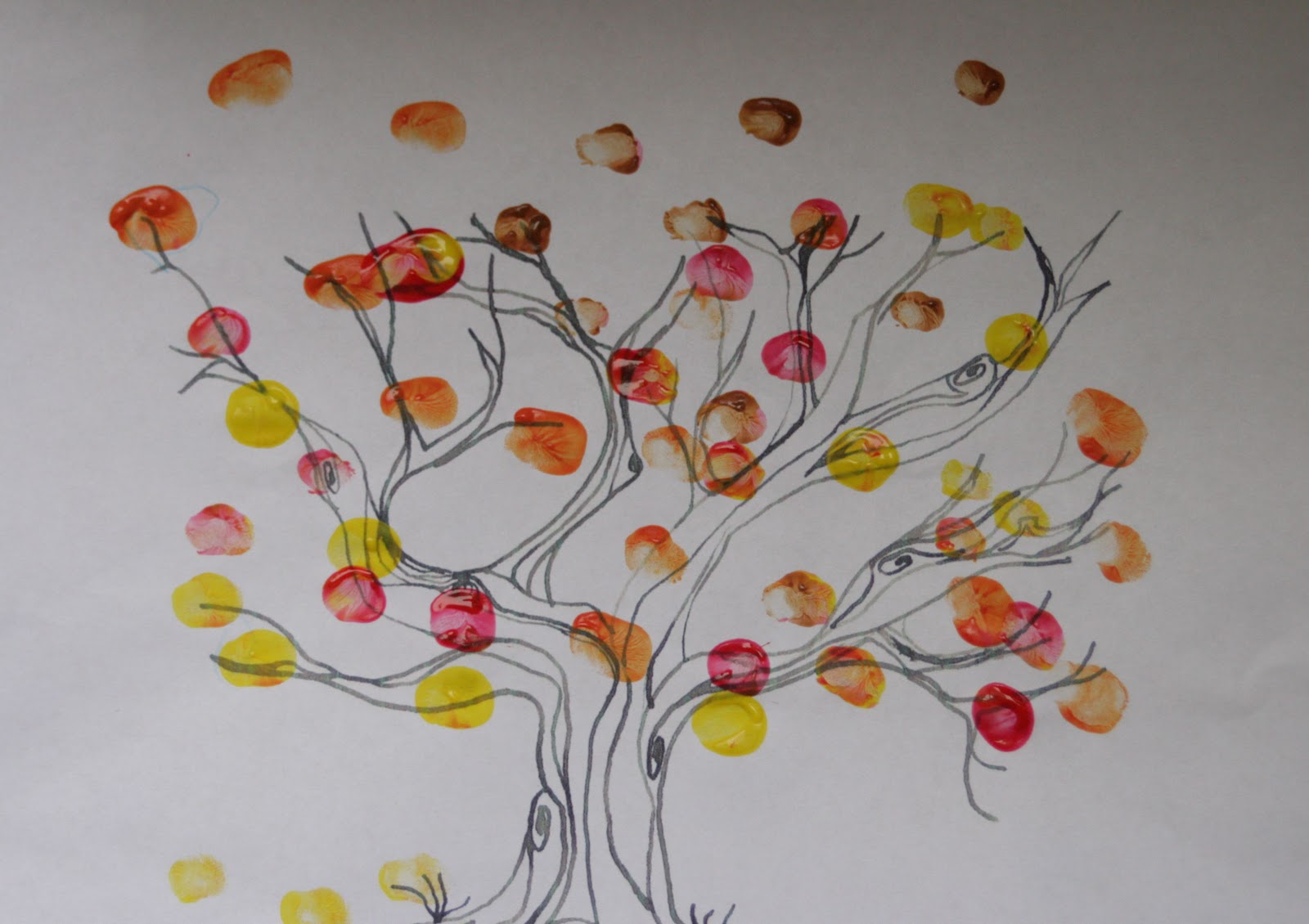 emily sparks: preschool art: fall tree