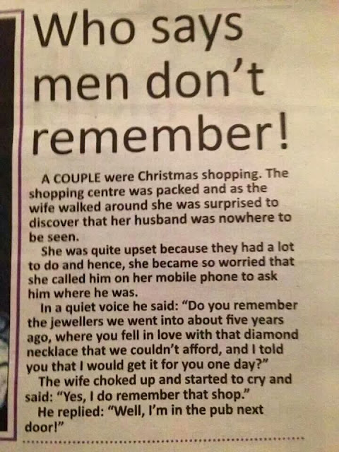 Men Remember Newspaper Story ~ Funny Joke Pictures