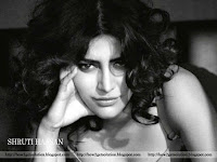 shruti haasan hot, curly hairstyle picture of her for your mobile phone screensaver