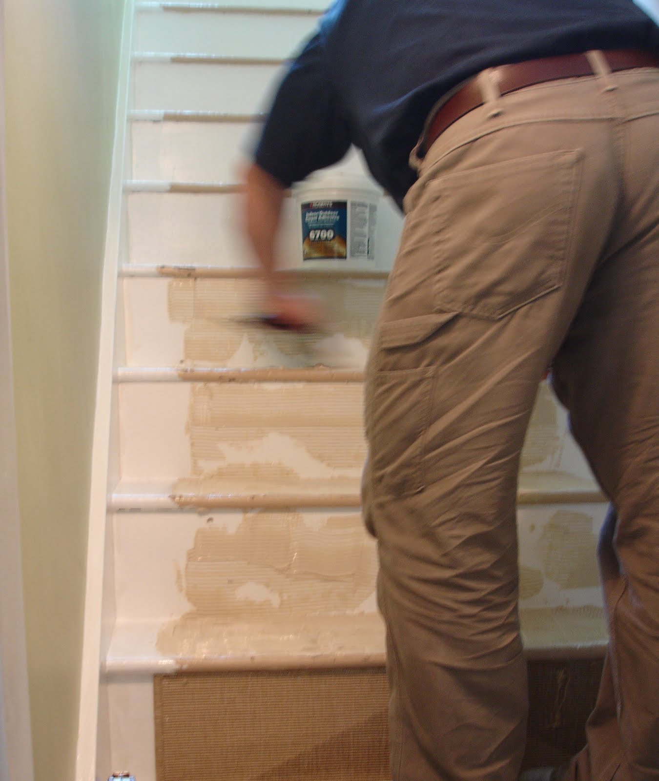 diy nailhead stair runner loft & cottage