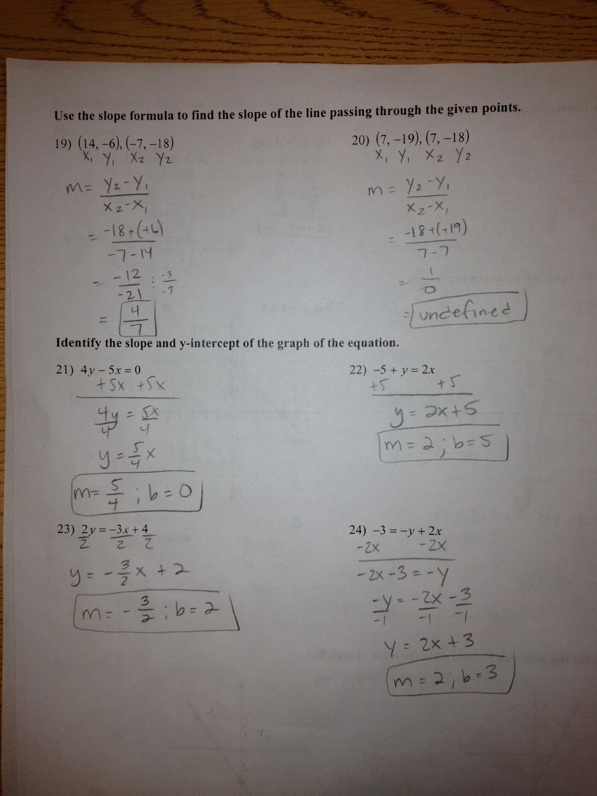 Math with Gunderson : Pre-Algebra: Practice Test Answers