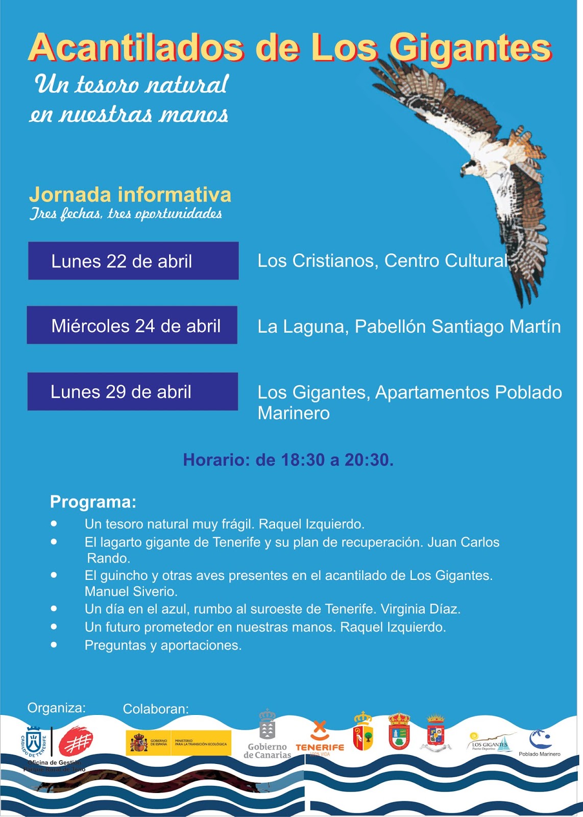 The Cabildo de Tenerife (Tenerife Island Corporation), through its Environment dept., has organised three informative talks on the environmental values ...