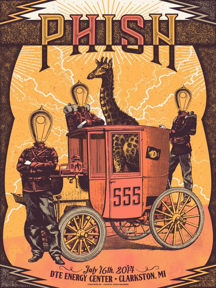 INSIDE THE ROCK POSTER FRAME BLOG Status Serigraph Phish, 311, Queens