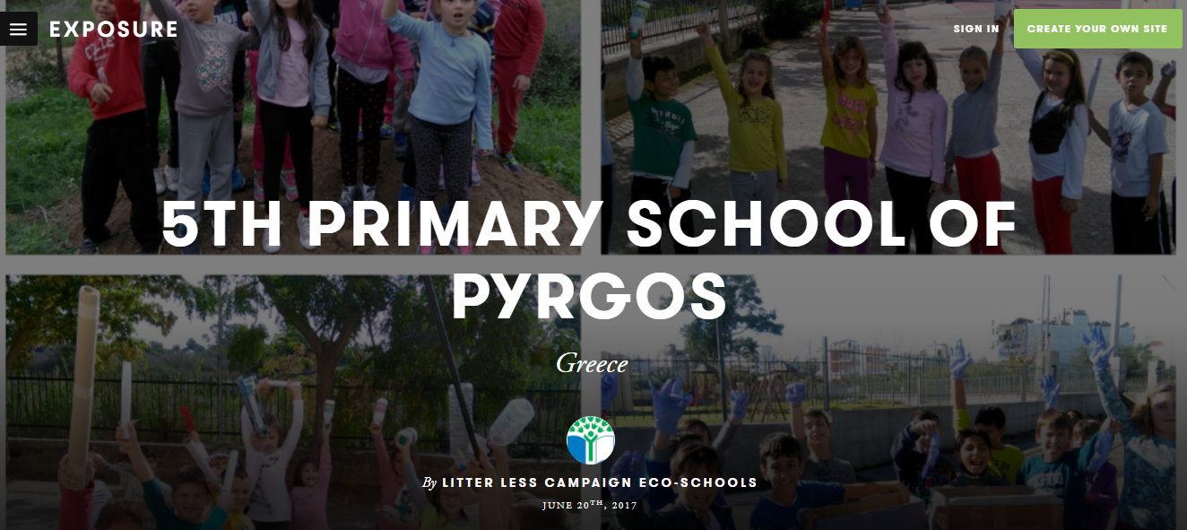 Litter Less Campaign Eco-schools just posted 5th Primary School of Pyrgos