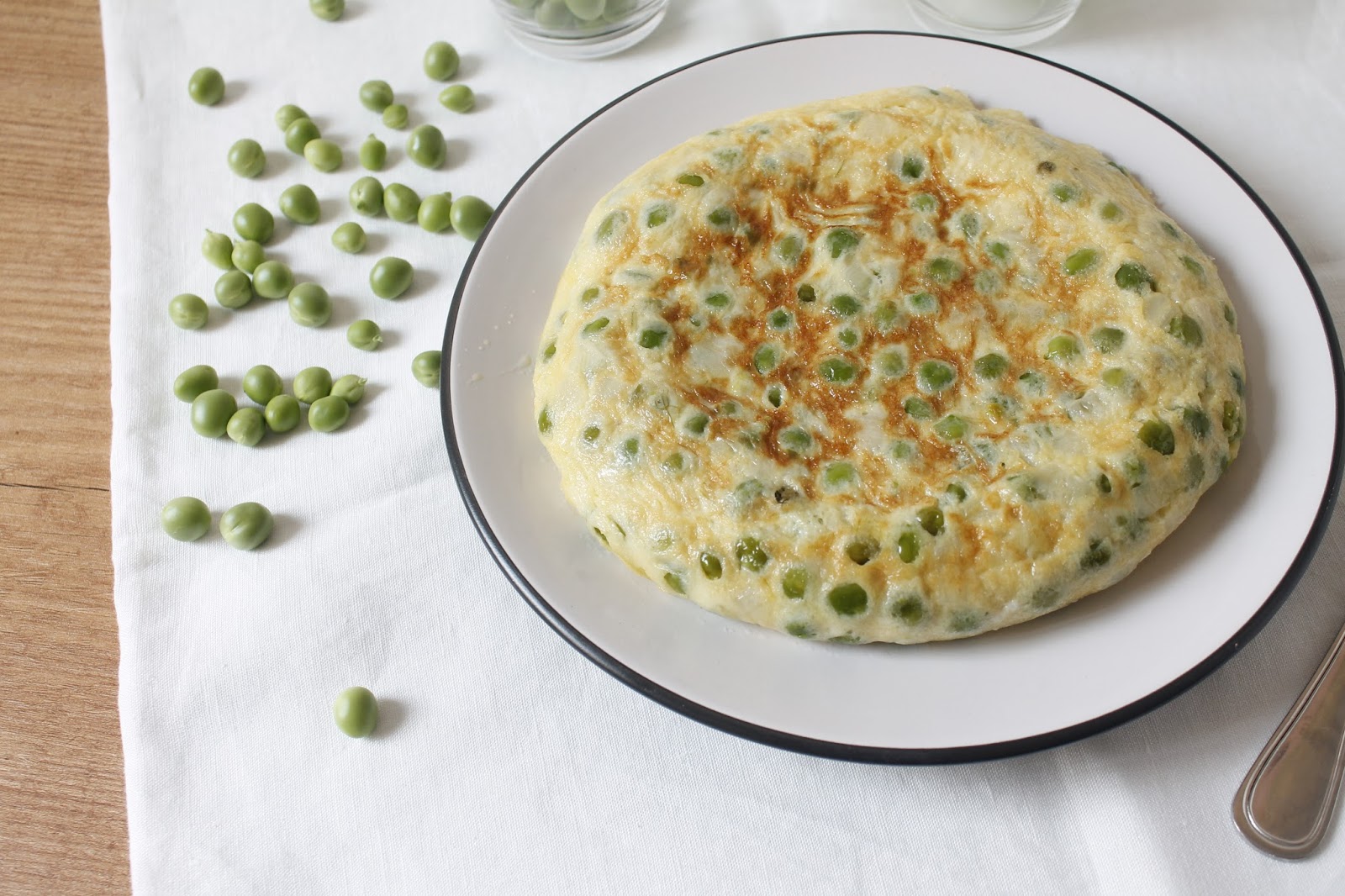 Tortilla de guisantes Con sabor a huerto