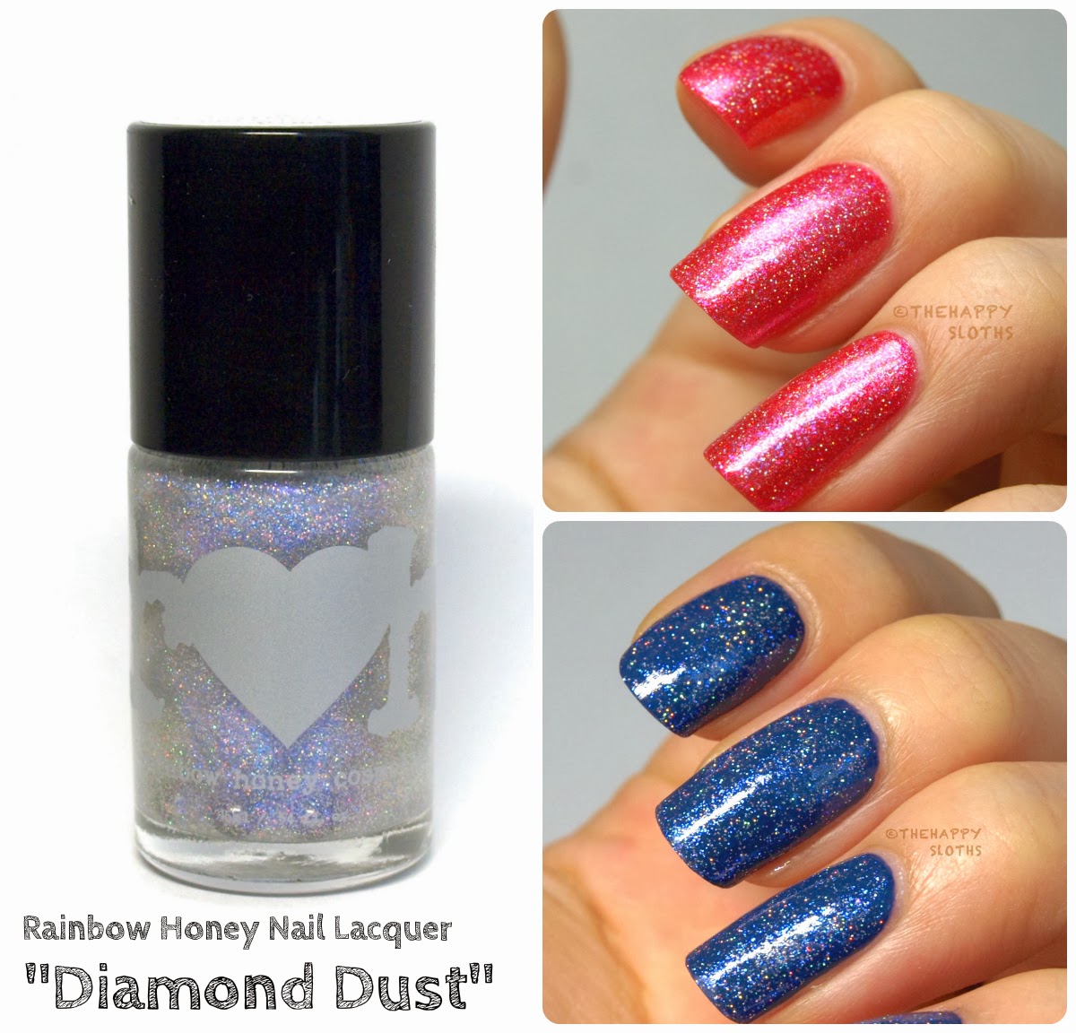 Rainbow Honey Nail Lacquer in Diamond Dust: Review and Swatches