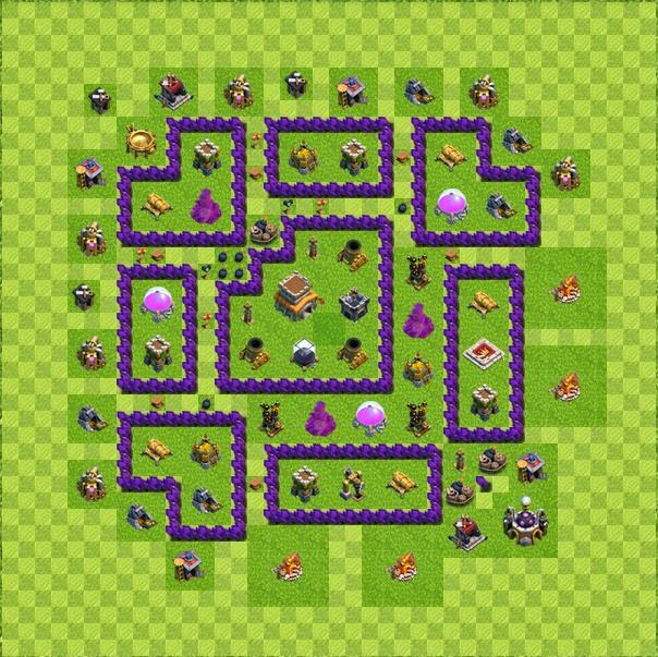 Base Layout Town Hall Level 8 Tipe Defense.