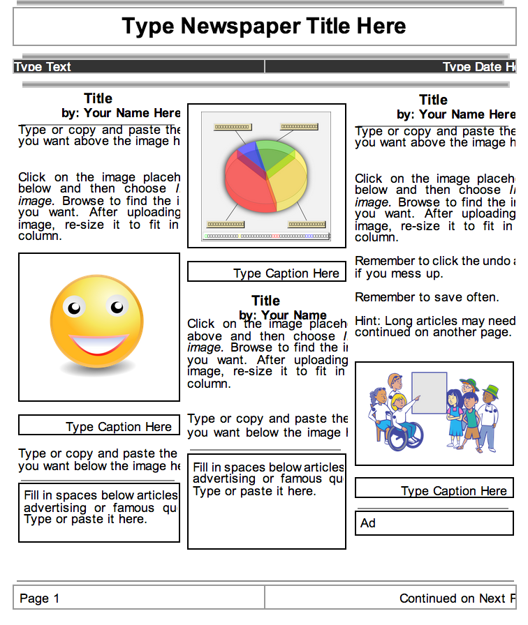 2 Beautiful Templates To Create Classroom Newspapers Using Google Docs Educational Technology And Mobile Learning