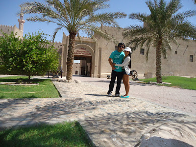 ed and lady in Ajman Museum