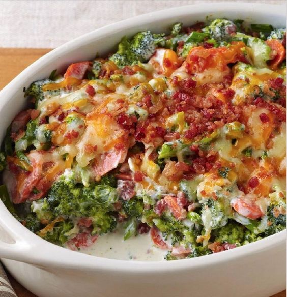 Easy 20 Minute Creamy Broccoli Bacon Bake Recipe Quick and Easy Recipes
