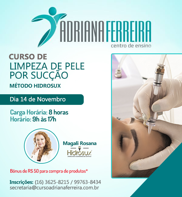 Limpeza de pele por sucção - Método Hidrosux - HIDROSUX