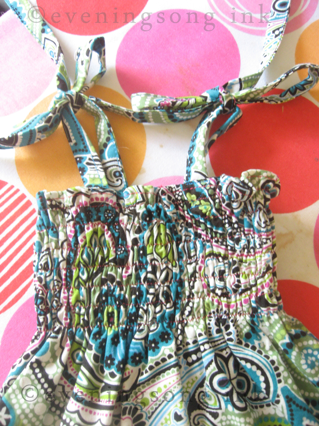 Eveningsong Ink Tutorial shirred baby dresses