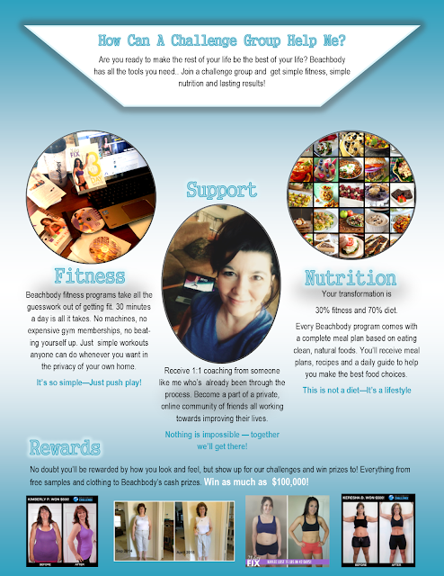 Fitness, Nutrition and Support - Beachbody Coaching opportunities An online fitness challenge group is a good way to stay on track with your diet and fitness routine. Coaches and group members offer support and motivation via a closed online network. Get tips, recipes, motivation and more.
