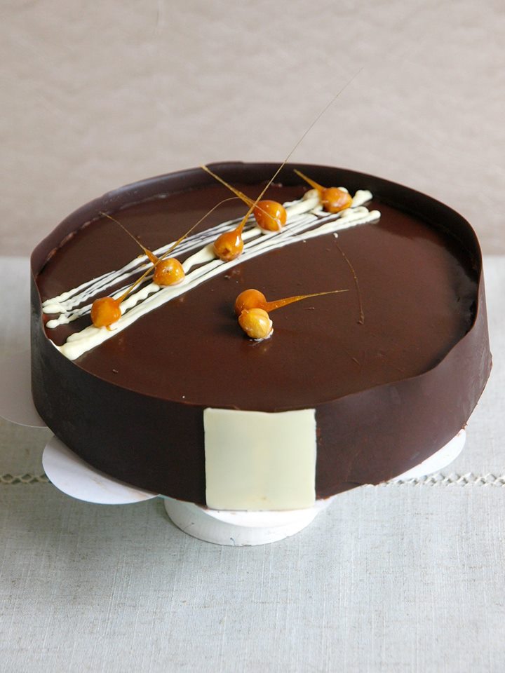 Chocolate Mousse and Dacquoise Entremet