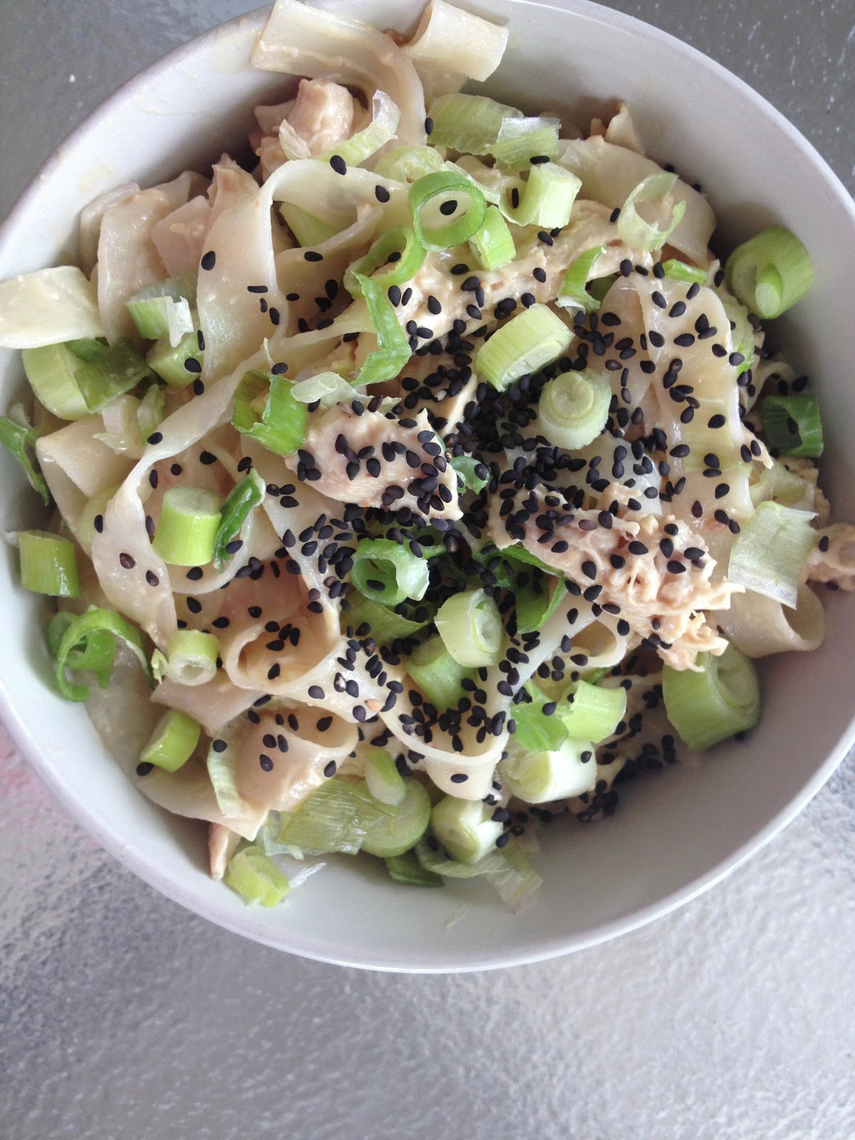 SOULFUL HEALTHY LIVING COLD RICE NOODLES with POACHED CHICKEN