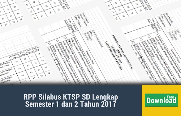 Rpp Silabus Ktsp Sd Lengkap Semester 1 Dan 2 Tahun 2017