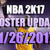 NBA 2K17 ROSTER UPDATE 1/26/17 [FOR 2K17]
