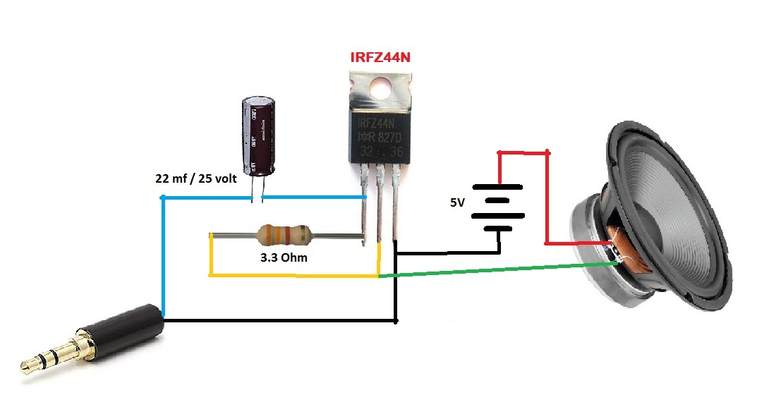 Electronics by Manmohan Pal: Simple Audio Amplifier Circuit
