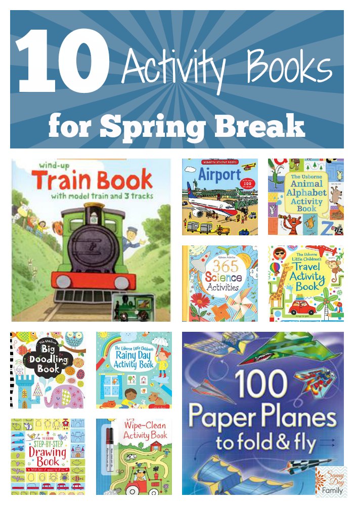 10 Awesome Activity Books for Kids. Perfect to help keep kids entertained over Spring Break.