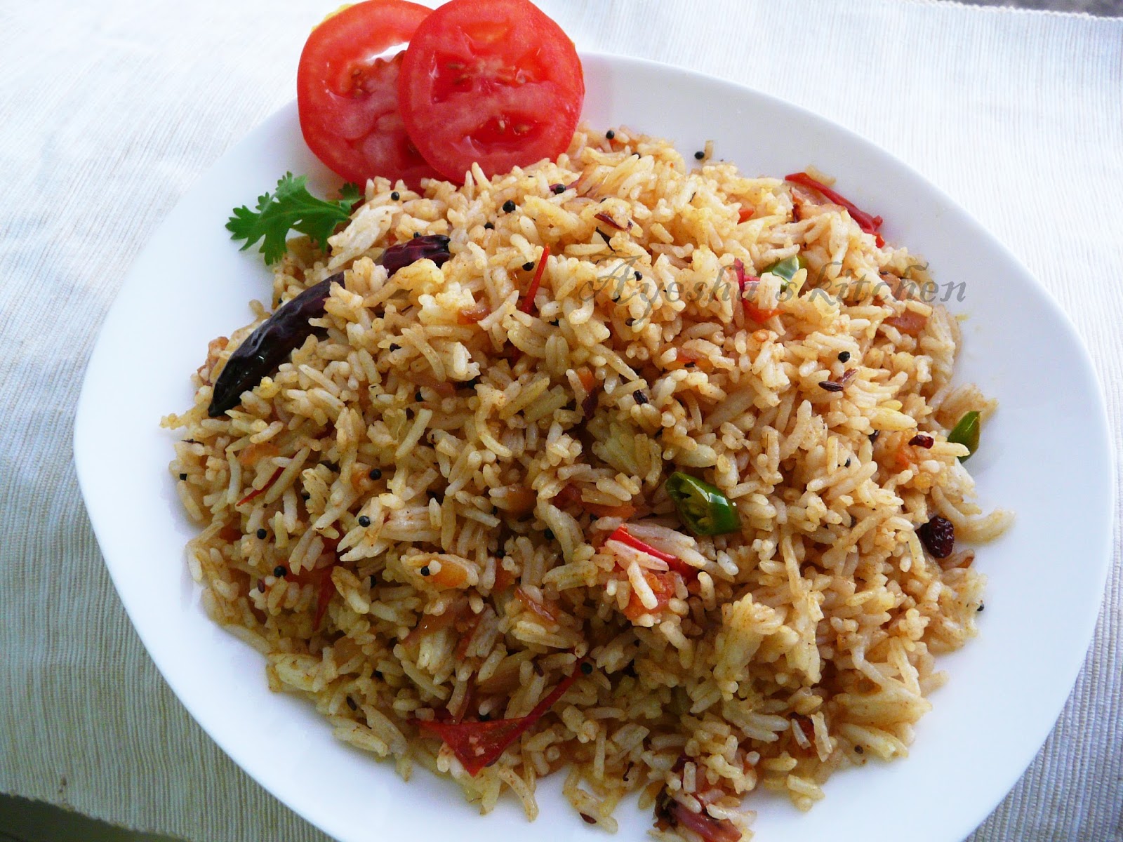 TOMATO RICE RECIPE - How to make tomato rice / thakkali sadam