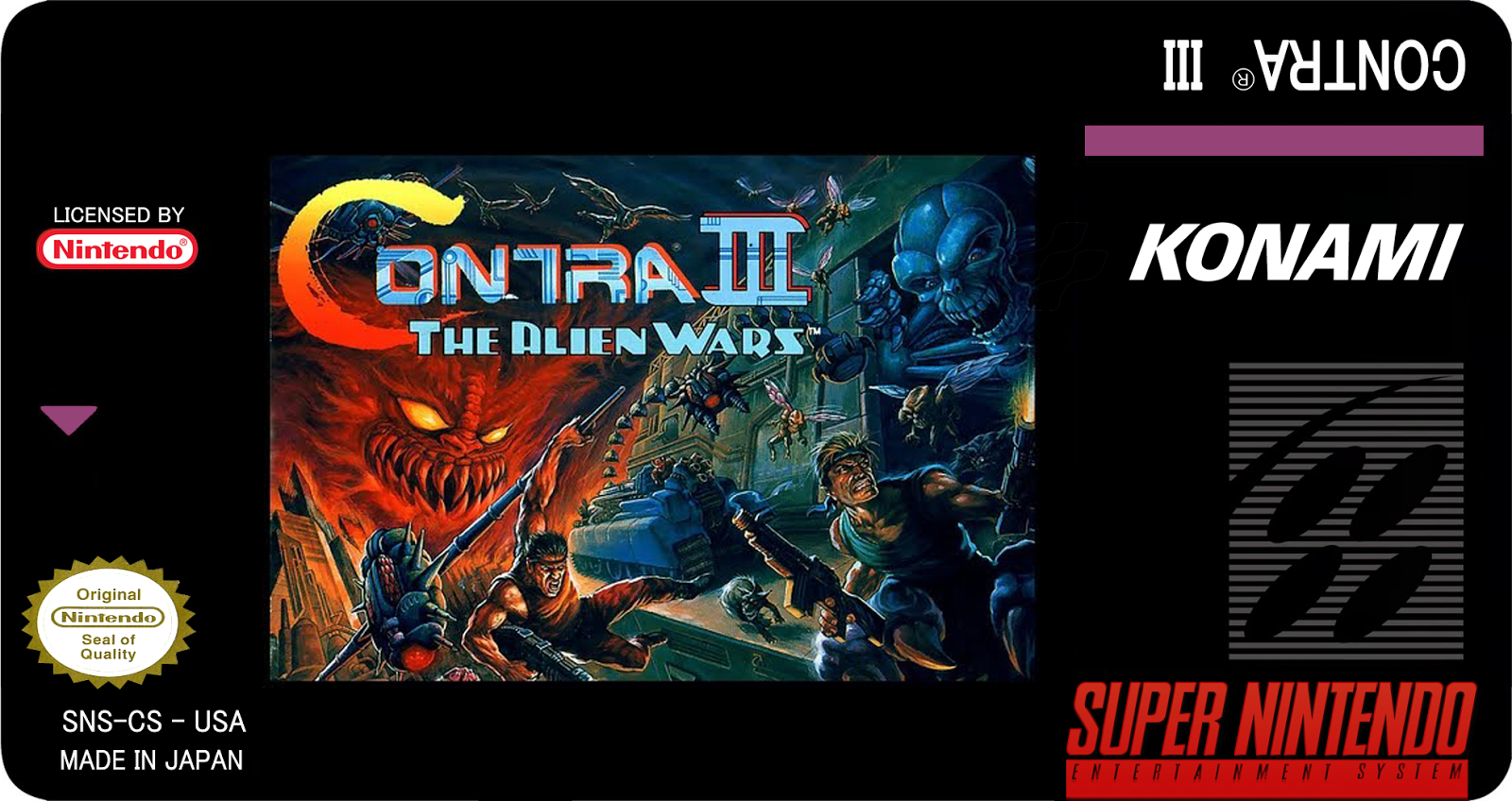 Super Nintendo Labels Contra III The Alien Wars Super Nintendo Labels Contra III The Alien Wars