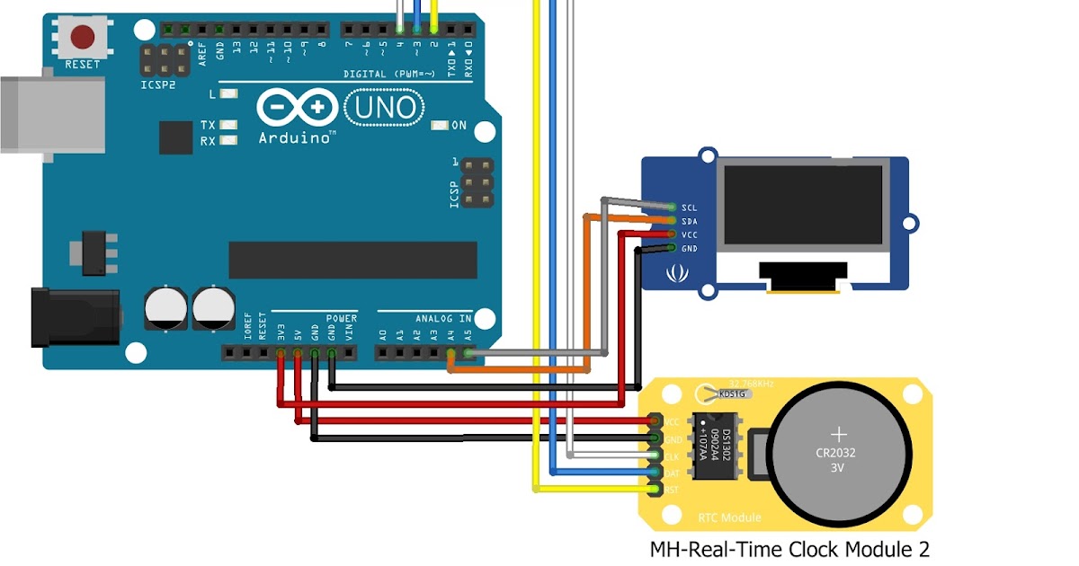 MY CREATIVE ENGINEERING: Arduino : Intermediate - OLED I2C with DS1302 RTC