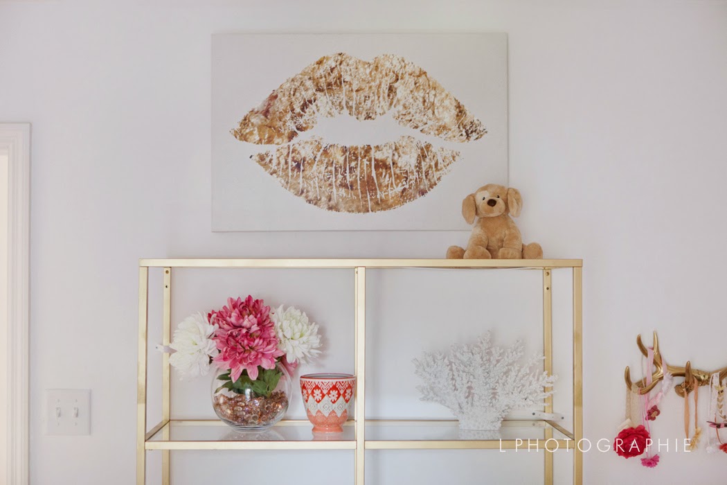 Coral, Gold & White Nursery