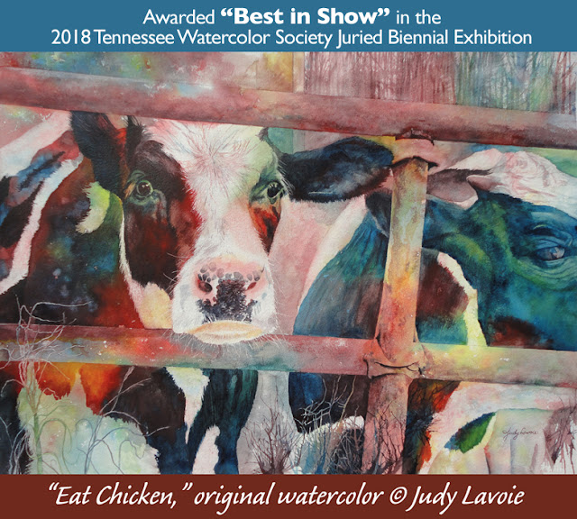 Eat Chicken award winning painting by Judy Lavoie