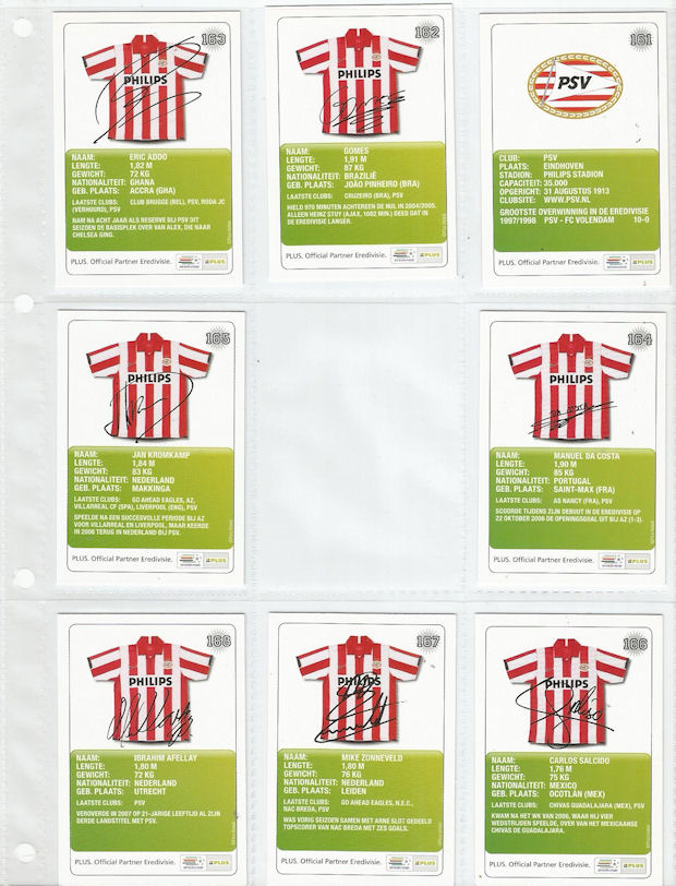 Football Cartophilic Info Exchange Plus Supermarkt Eredivisie Spelersalbum 07 08 02