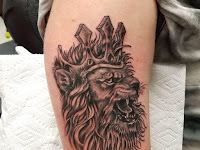 Angry Lion Face Tattoo Designs