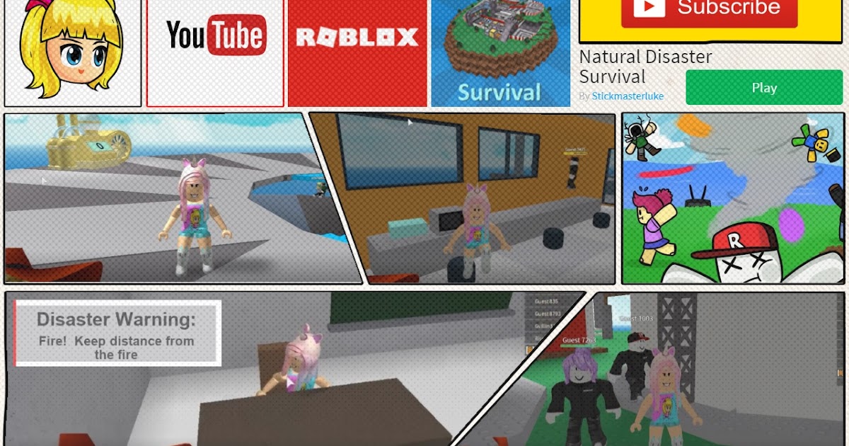 Chloe Tuber Roblox Natural Disaster Survival Gameplay With