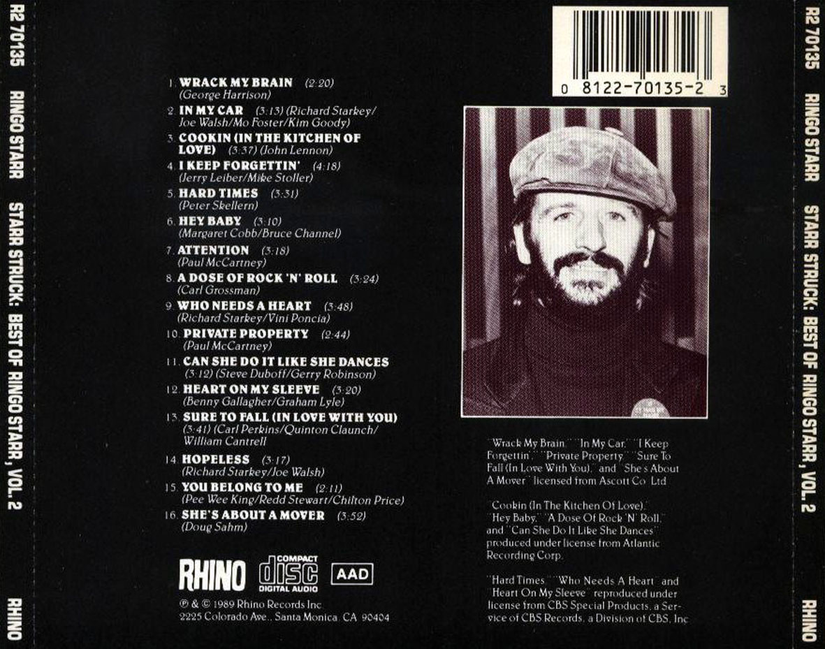 Beatles y solistas Starr Struck Best of Ringo Starr, Vol. 2