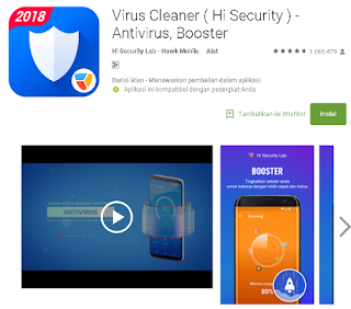Ulasan Tentang Virus Cleaner ( Hi Security ) - Antivirus, Booster