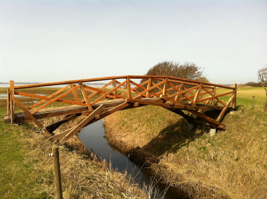 footbridge in Morsø in northern Denmark.