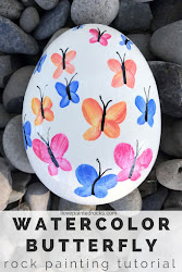 watercolor rock painted rocks butterfly painting tutorial easy garden crafts beginners paint designs stone pebble ilovepaintedrocks butterflies stones idea craft