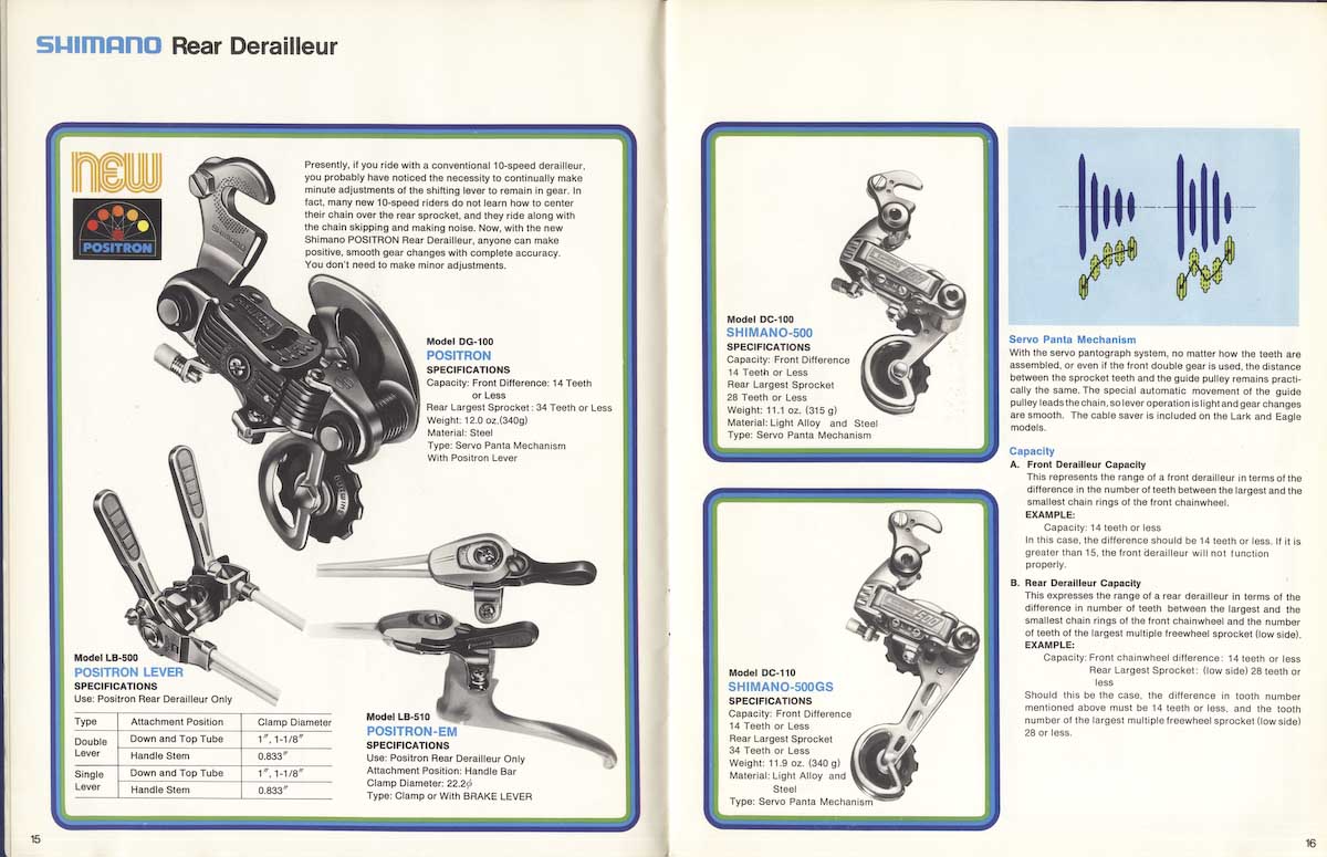 CATALOGUES SHIMANO SHIMANO 1975