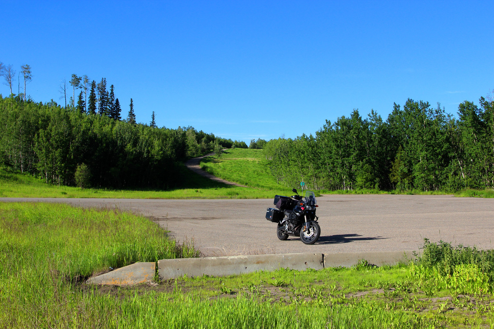 Riding the USA Day 7 Hinton, Alberta Charlie Lake, British Columbia