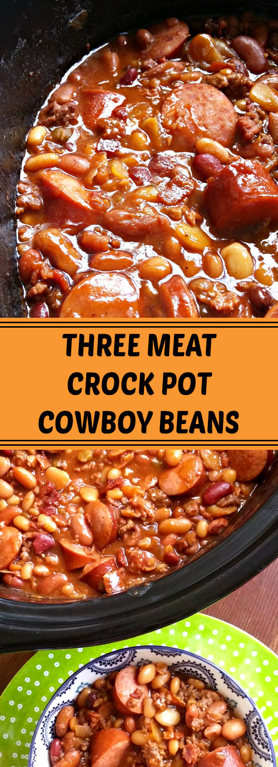 Three Meat Crock Pot Cowboy Beans - 25idnews