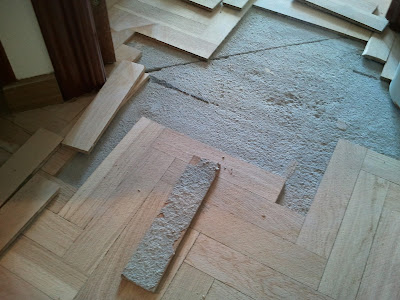Parqué pegado sobre solera no compacta