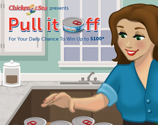 Chicken Of The Sea Pull It Off Instant Win Game Chicken Of The Sea is celebrating their new EZ Open Can by giving you a chance to try it virtually and you could win an instant Amazon Gift Card prize!
