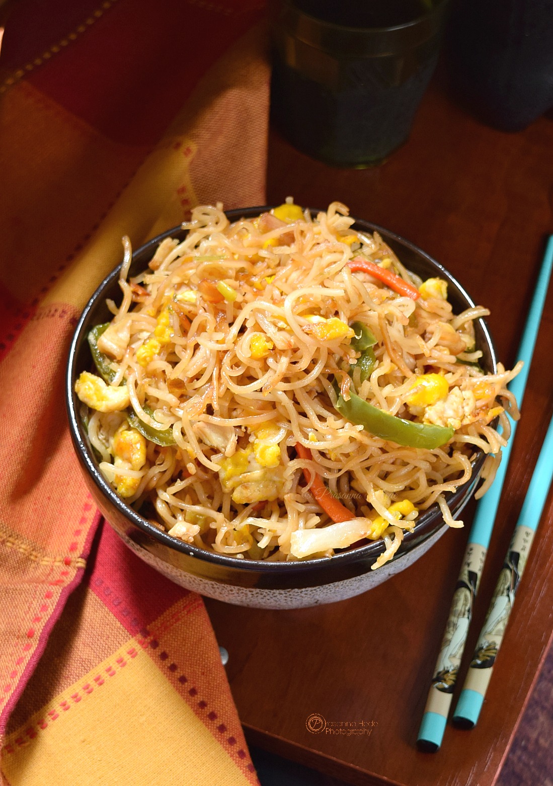 Crispy Pan fried Chicken Egg Noodles Chowmein