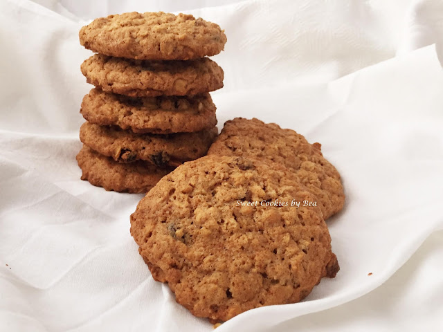 Cookies integrales con avena y pasas