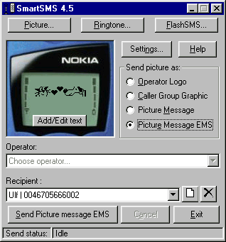 how to make picture messages for nokia 1280