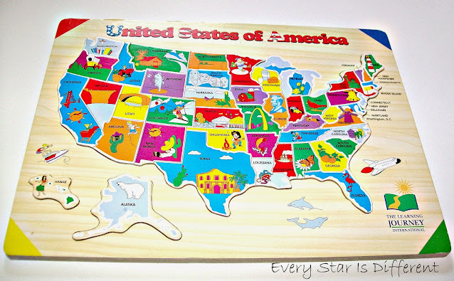 Puzzle of the United States of America