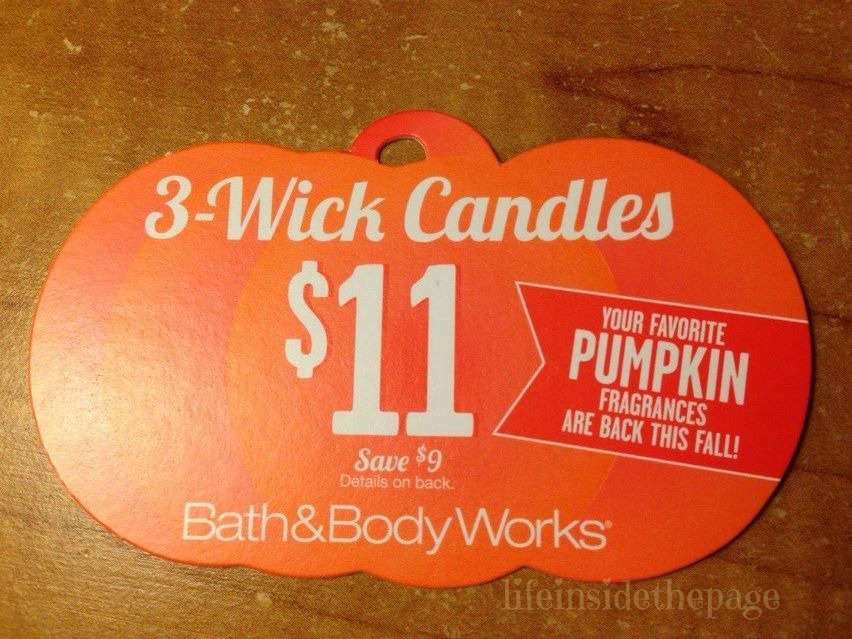 Life Inside the Page 3 wick candle coupon Little Pumpkin