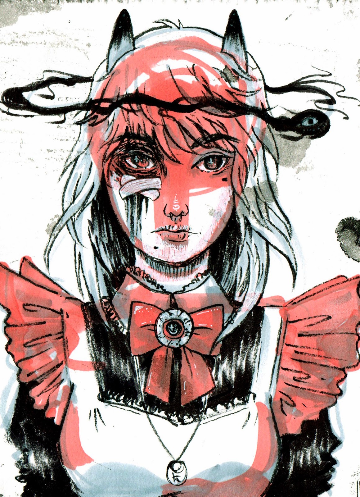 Chappy Lips by Leslie Valerio Ink drawings for sale!