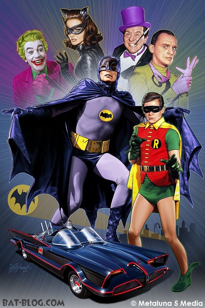BAT - BLOG : BATMAN TOYS and COLLECTIBLES: Brand-New 1966 BATMAN TV SHOW  45th Anniversary Art Print Poster!