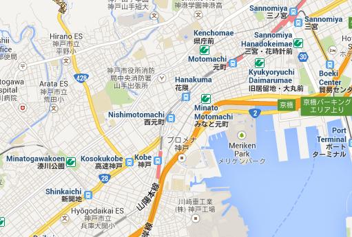a map of Kobe