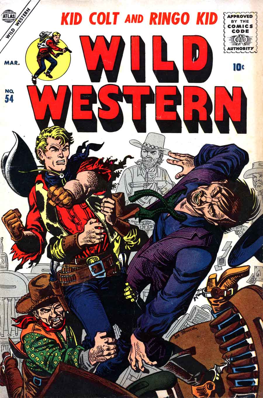 Wild Western #54 golden age atlas western1950s comic book cover