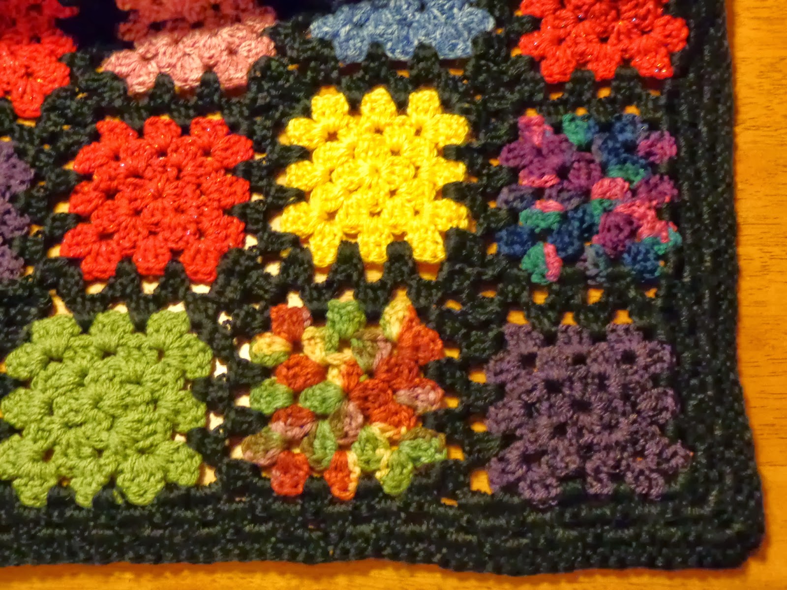 Hobby Hooker ColorBlock Granny Square Blanket